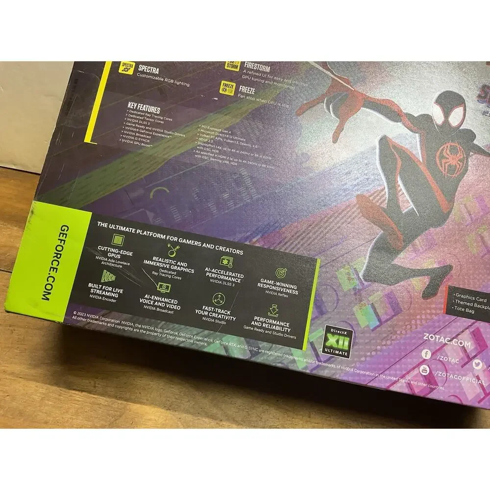 ZOTAC NVIDIA GeForce RTX 4070 GAMING AMP AIRO GPU Spiderman Bundle 12GB GDDR6X